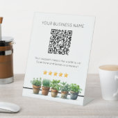 Signe De Table Code QR plantes en pot Avis client Entreprise (In SItu)