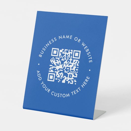 Signe De Table Code QR pour dentiste | Professionnel d'entreprise (Recto)
