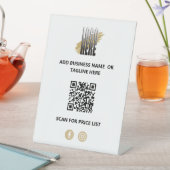 Signe De Table Code QR pour Entreprise Moderne avec Logo (In SItu)