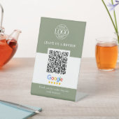Signe De Table Code QR pour les avis Google et Facebook du logo d (In SItu)