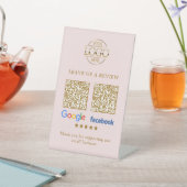 Signe De Table Code QR pour les avis Google et Facebook du logo d (In SItu)
