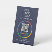 Signe De Table Code QR pour les avis Google promotionnels moderne (Recto)