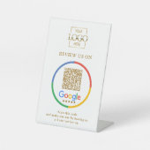 Signe De Table Code QR pour les avis Google promotionnels moderne (Recto)