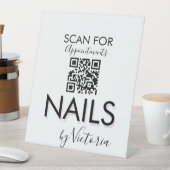 Signe De Table Code QR pour rendez-vous de salon de manucure mini (In SItu)