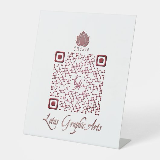 Signe De Table Code QR pour une utilisation polyvalente (Recto)