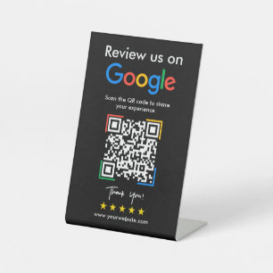 Signe De Table Code QR promotionnel pour les avis Google pour les