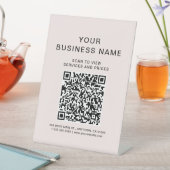 Signe De Table Code QR rose de connexion pour entreprise (In SItu)