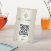 Signe De Table Code QR Scan Menu Cupcake Pailleté Café Boulangeri (In SItu)