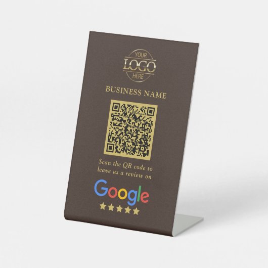 Signe De Table Code QR simple personnalisé pour les avis Google a (Recto)