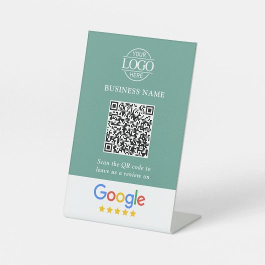 Signe De Table Code QR simple personnalisé pour les avis Google a (Recto)