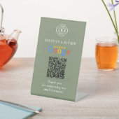 Signe De Table Code QR simple personnalisé pour les avis Google a (In SItu)