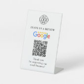 Signe De Table Code QR simple personnalisé pour les avis Google a (Recto)
