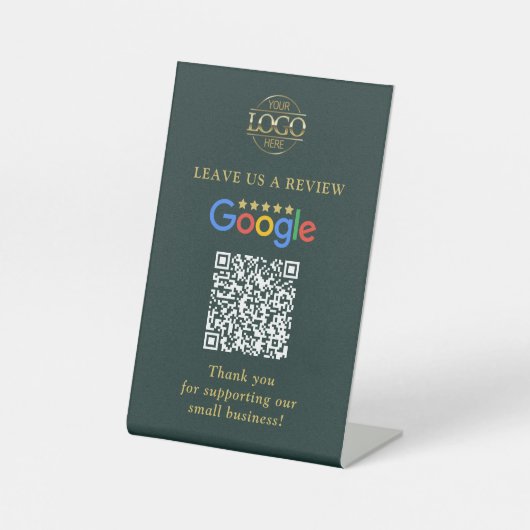 Signe De Table Code QR simple personnalisé pour les avis Google a (Recto)