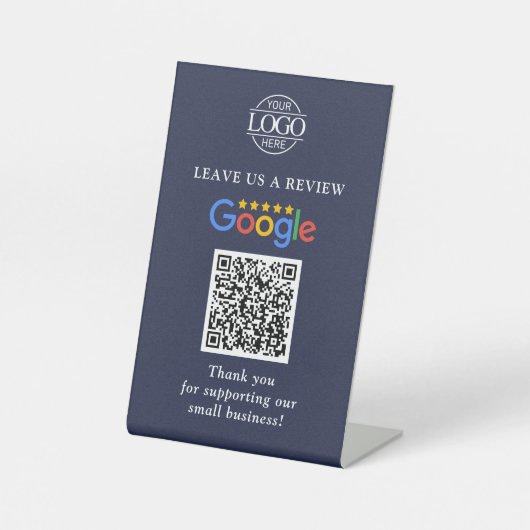 Signe De Table Code QR simple personnalisé pour les avis Google a (Recto)