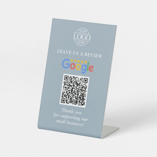 Signe De Table Code QR simple personnalisé pour les avis Google a (Recto)