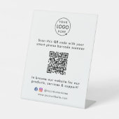 Signe De Table Code QR Site Web Professionnel Scannez-Moi Logo Ré (Recto)