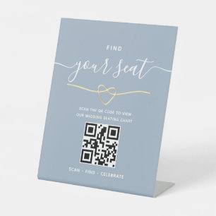 Signe De Table Code QR Trouvez Votre Place Mariage