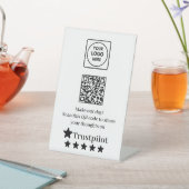 Signe De Table Code QR Trustpilot | Affichage du lien de révision (In SItu)