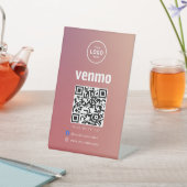 Signe De Table Code QR Venmo de paiement | Scanner pour payer le (In SItu)