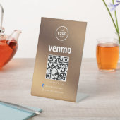 Signe De Table Code QR Venmo de paiement | Scanner pour payer le (In SItu)