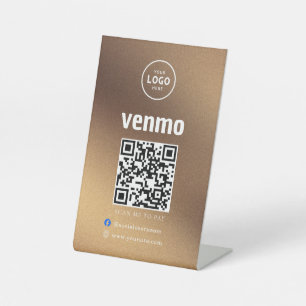 Signe De Table Code QR Venmo de paiement Scanner pour payer le