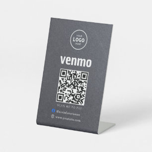 Signe De Table Code QR Venmo de paiement   Scannez pour payer le 