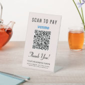 Signe De Table Code QR Venmo Rose Scannez pour Payer (In SItu)