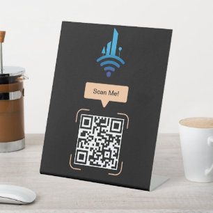 Signe De Table Code QR Wi-Fi gratuit simple