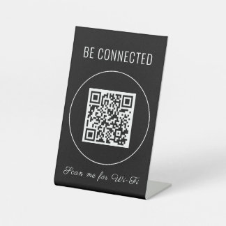 Signe De Table Code QR Wi-Fi | Wi-Fi Airbnb 