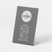 Signe De Table Code QR WIFI et logo d'entreprise (Recto)