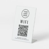 Signe De Table Code QR Wifi Logo Entreprise Scannez pour vous con (Recto)