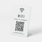Signe De Table Code QR Wifi Scan Pour Connexion (Recto)