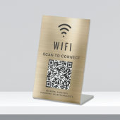 Signe De Table Code QR Wifi Scan Pour Connexion Or