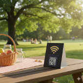 Signe De Table Code QR Wifi Scan pour se connecter autocollant