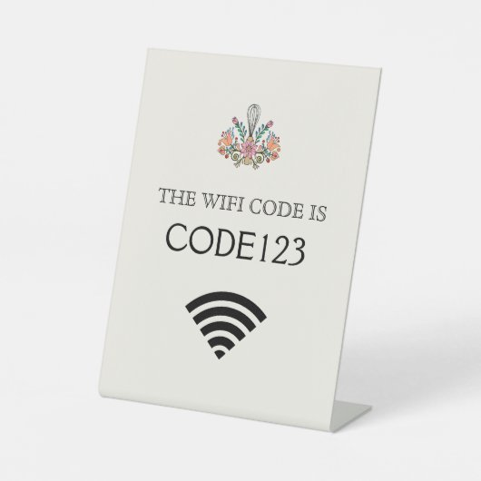 Signe De Table Code Wifi de boulangerie QR (Recto)
