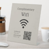 Signe De Table Code Wifi Gratuit Black & Tan Personnalisé (In SItu)
