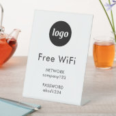 Signe De Table Code WiFi Logo Entreprise Internet (In SItu)