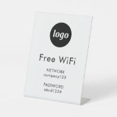 Signe De Table Code WiFi Logo Entreprise Internet (Recto)