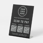 Signe De Table Codes QR de paiement par balayage sur tablette (Recto)