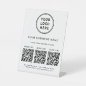 Signe De Table Codes QR du logo de l'entreprise 3 (Recto)