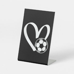 Signe De Table Coeur de balle de football