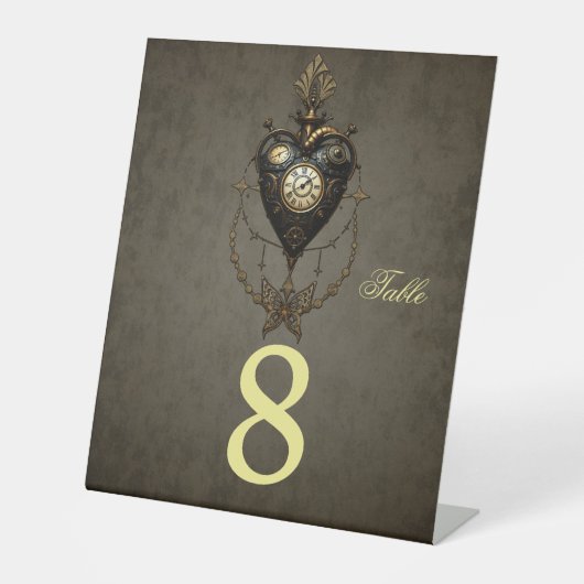 Signe De Table Coeur de vapeur, (Recto)