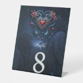 Signe De Table Coeur gothique conçu avec talent (Recto)