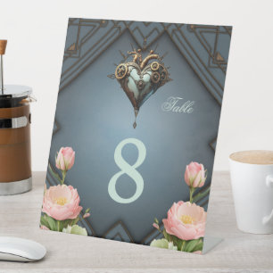 Signe De Table Coeur steampunk fascinant