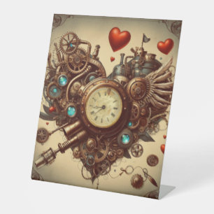 Signe De Table Coeur Steampunk/Saint-Valentin