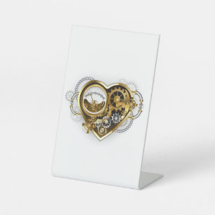 Signe De Table Coeur vapeur avec un manomètre