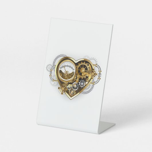 Signe De Table Coeur vapeur avec un manomètre (Recto)