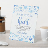 Signe De Table Coeurs bleus Valentine Baby Chaussettes Chasse Bab (In SItu)