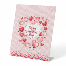 Cœurs de la Saint-Valentin et carreaux Gingham