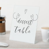 Signe De Table Coeurs modernes Noir Blanc Mariage Dessert Table (In SItu)